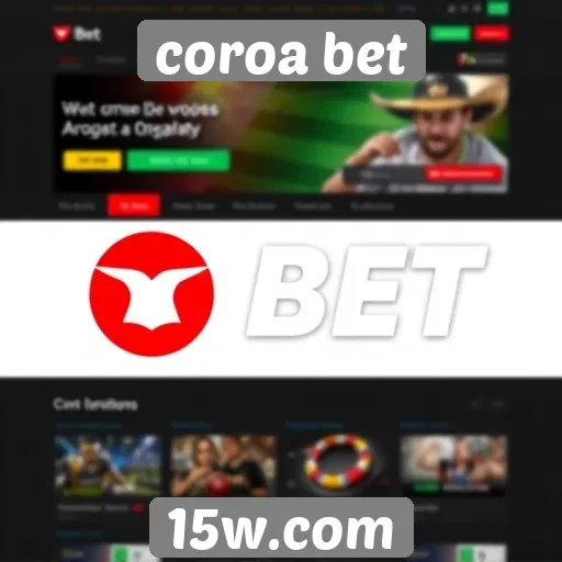 Interface do usuário no site coroa bet